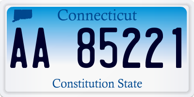 CT license plate AA85221