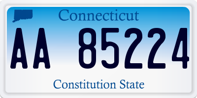 CT license plate AA85224