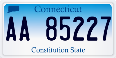 CT license plate AA85227