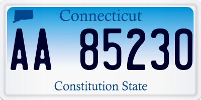 CT license plate AA85230