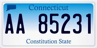 CT license plate AA85231