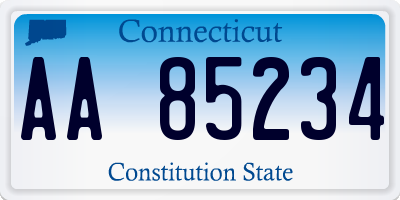 CT license plate AA85234