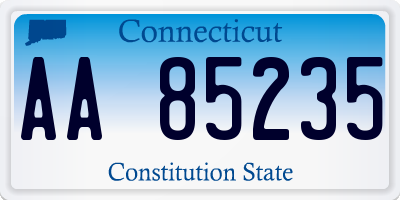 CT license plate AA85235