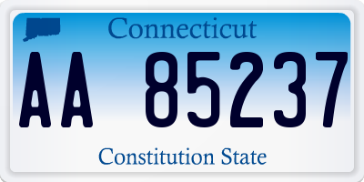 CT license plate AA85237