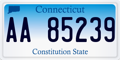 CT license plate AA85239