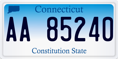 CT license plate AA85240