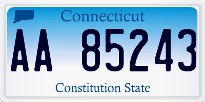 CT license plate AA85243