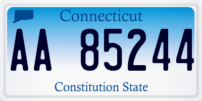 CT license plate AA85244