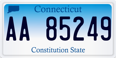 CT license plate AA85249