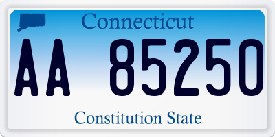 CT license plate AA85250