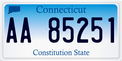 CT license plate AA85251