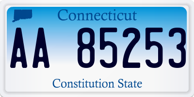 CT license plate AA85253