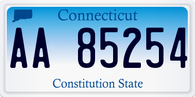 CT license plate AA85254
