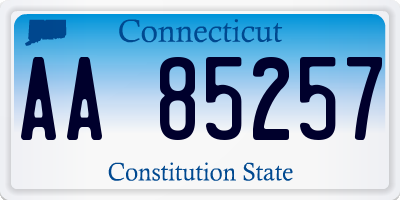 CT license plate AA85257