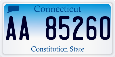 CT license plate AA85260