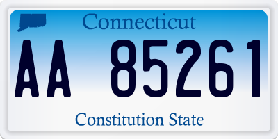 CT license plate AA85261