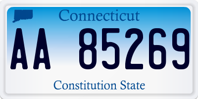 CT license plate AA85269