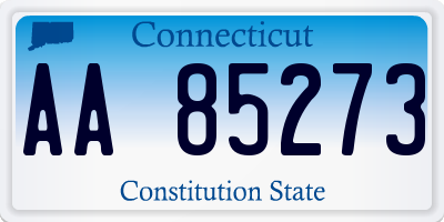 CT license plate AA85273