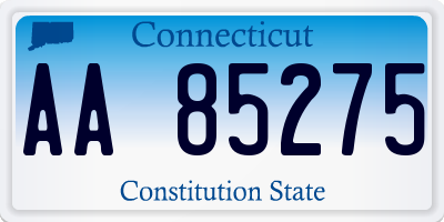 CT license plate AA85275