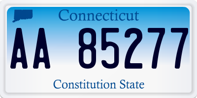 CT license plate AA85277