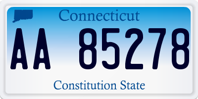 CT license plate AA85278