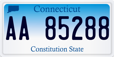 CT license plate AA85288