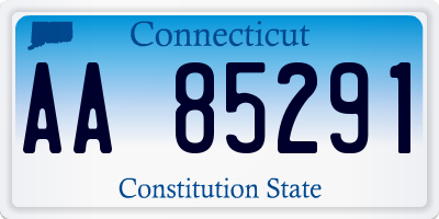 CT license plate AA85291