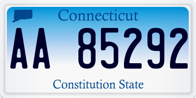 CT license plate AA85292