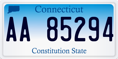 CT license plate AA85294