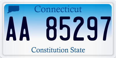 CT license plate AA85297