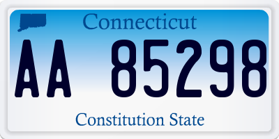 CT license plate AA85298