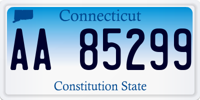 CT license plate AA85299