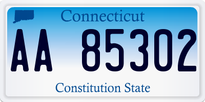 CT license plate AA85302