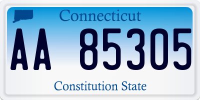 CT license plate AA85305