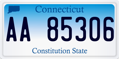 CT license plate AA85306