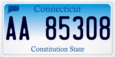 CT license plate AA85308