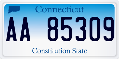 CT license plate AA85309