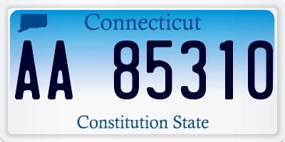 CT license plate AA85310