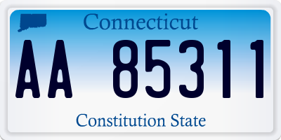 CT license plate AA85311