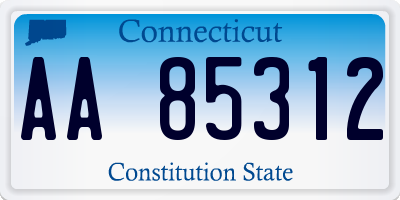 CT license plate AA85312