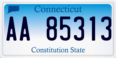 CT license plate AA85313