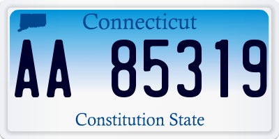 CT license plate AA85319