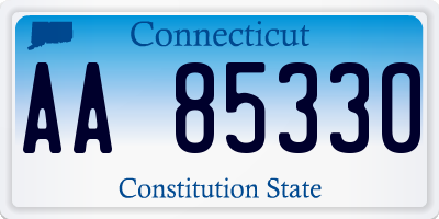 CT license plate AA85330