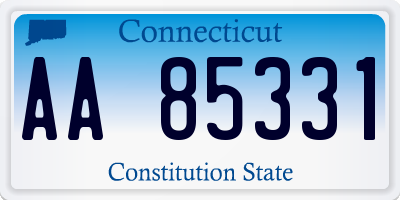 CT license plate AA85331