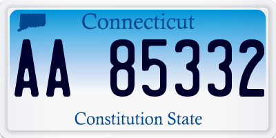 CT license plate AA85332