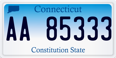 CT license plate AA85333