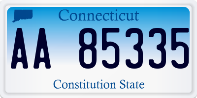 CT license plate AA85335