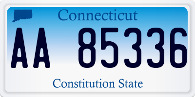 CT license plate AA85336