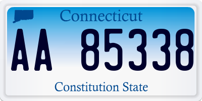 CT license plate AA85338