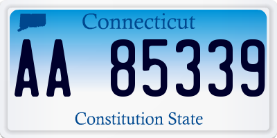 CT license plate AA85339